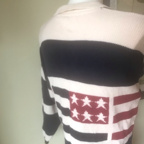 Vintage fairfax red white blue Sweater star stripe - Picture 6 of 8